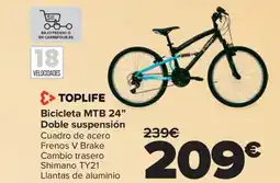 Carrefour TOPLIFE Bicicleta MTB 24" Doble suspensión oferta