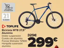 Carrefour TOPLIFE Bicicleta MTB 27,5" Aluminio oferta