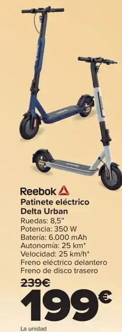 Carrefour REEBOK Patinete eléctrico Delta Urban oferta