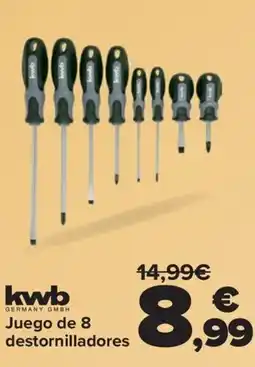 Carrefour KWB Juego de 8 destornilladores oferta