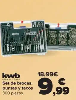 Carrefour KWB Set de brocas, puntas y tacos oferta
