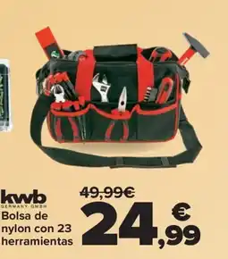 Carrefour KWB Bolsa de nylon con 23 herramientas oferta