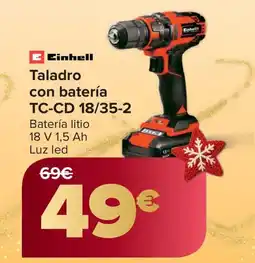 Carrefour EINHELL Taladro con batería TC-CD 18/35-2 oferta