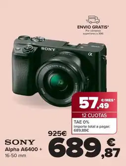 Carrefour SONY Alpha A6400 + 16-50 mm oferta