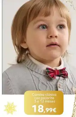 Prénatal Camisa clásica con pajarita 3 a 12 meses oferta