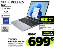Carrefour TECNO Portàtil K15SRA oferta