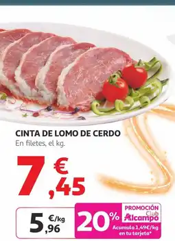 Alcampo Cinta de lomo de cerdo oferta