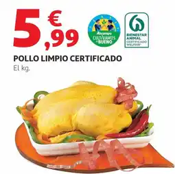 Alcampo Pollo limpio certificado oferta