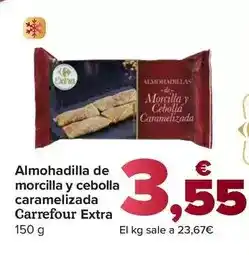 Carrefour Carrefour extra - almohadilla de morcilla y cebolla caramelizada oferta