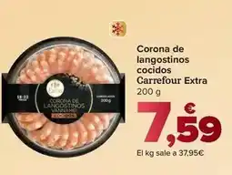 Carrefour Carrefour extra - corona de langostinos cocidos oferta
