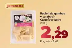 Carrefour Carrefour extra - ravioli de gambas y calabacín oferta