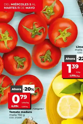 Dia Tomate maduro malla 750g oferta