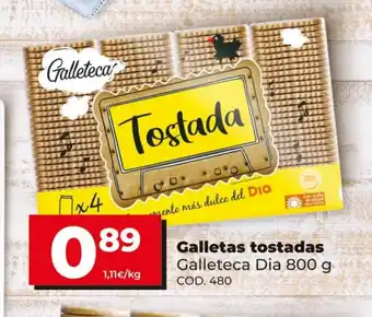 Dia Galleteca Dia Galletas tostados 800g oferta