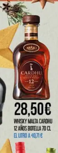Claudio Whisky malta cardhu 12 años botella oferta