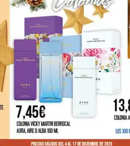 Claudio Colonia vicky martin berrocal aura, aire o alba oferta