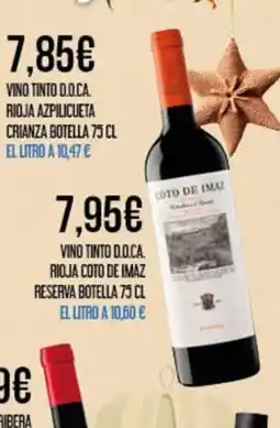 Claudio Vino tinto d.o.ca. rioja coto de imaz reserva botella oferta