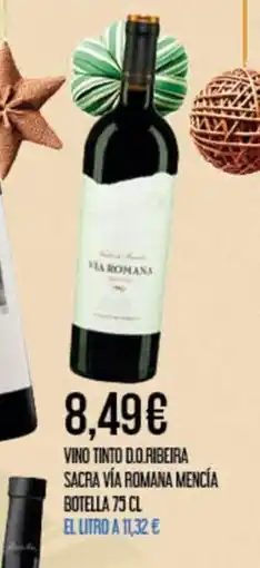 Claudio Vino tinto d.o.ribeira sacra vía romana mencía botella oferta