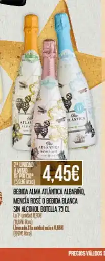 Claudio Bebida alma atlántica albariño, mencía rosé o bebida blanca sin alcohol botella oferta