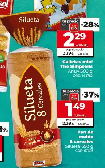 Silueta Pan de molde 8 cereales 650g