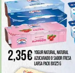 Claudio LARSA Yogur natural, natural azucarado o sabor fresa oferta
