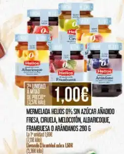 Claudio Mermelada helios 0% sin azúcar añadido fresą, ciruela, melocotón, albaricoque, frambuesa o arándanos oferta