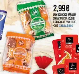 Claudio LALY bizcochos naranja sin lactosa sin azúcar o sin azúcar y sin leche oferta