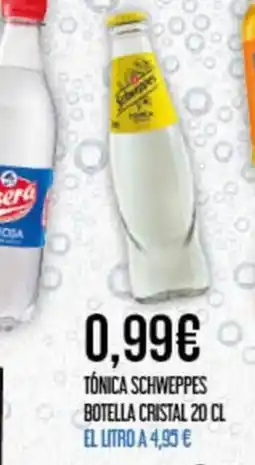 Claudio Tónica schweppes botella cristal oferta