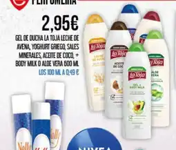 Claudio Gel de ducha la toja leche de avena, yoghurt griego, sales minerales, aceite de coco, + body milk o aloe vera oferta