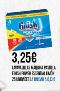 Claudio Lavavajillas máquina pastilla finish power essential limón 26 unidades oferta