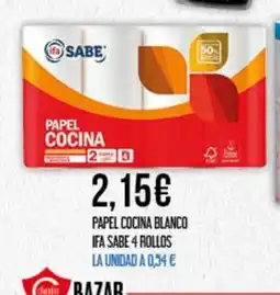 Claudio Papel cocina blanco ifa sabe 4 rollos oferta