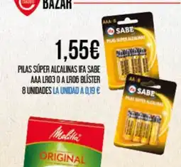Claudio Pilas súper alcalinas ifa sabe aaa lr03 0 a lrog blister 8 unidades oferta