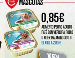 Claudio Alimento perro adulto paté con verdura pollo o buey ifa amigo oferta