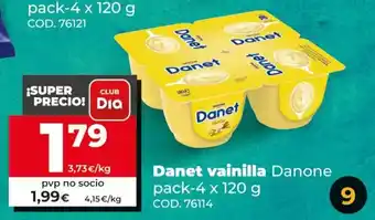 Dia Danone Danet vainilla pack-4 x 120g oferta