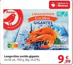 Alcampo Langostino cocido gigante oferta