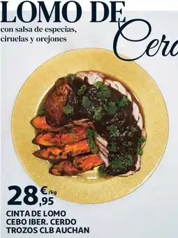 Alcampo Cinta de lomo cebo iber. cerdo trozos clb auchan oferta