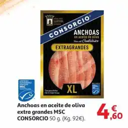 Alcampo CONSORCIO Anchoas en aceite de oliva extra grandes MSC oferta