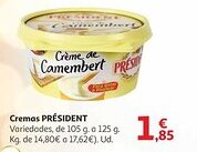 Alcampo PRÉSIDENT Cremas oferta