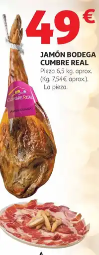 Alcampo Jamón bodega cumbre real oferta
