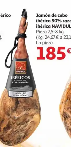 Alcampo NAVIDUL Jamón de cebo ibérico 50% raza ibérica oferta