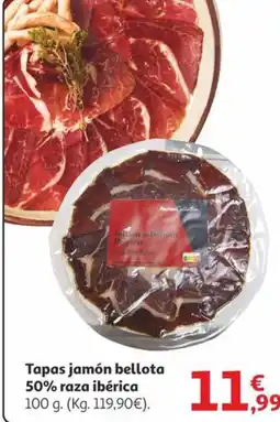 Alcampo AUCHAN Tapas jamón bellota 50% raza ibérica oferta