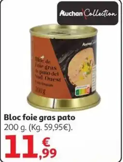 Alcampo AUCHAN Bloc foie gras pato oferta