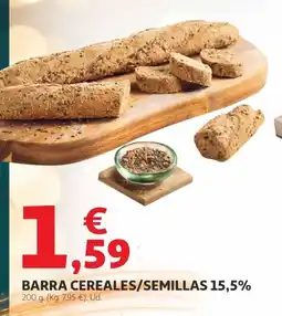 Alcampo Barra cereales/semillas 15,5% oferta