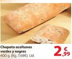 Alcampo Chapata aceitunas verdes y negras oferta