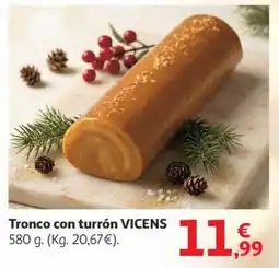 Alcampo VICENS Tronco con turrón oferta