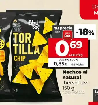 Dia Ibersnacks Nachos al natural 150g oferta
