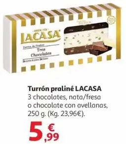 Alcampo LACASA Turrón praliné oferta