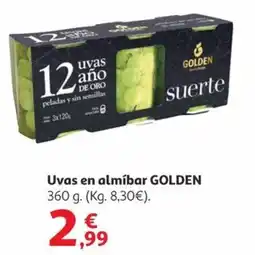Alcampo GOLDEN Uvas en almíbar oferta