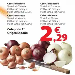 Alcampo Cebolla chalota Cebolla morada Cebolla francesa Cebolla blanca oferta