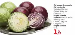 Alcampo Col lombarda o repollo Col Lombarda oferta
