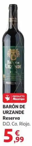 Alcampo BARÓN DE URZANDE Reserva oferta
